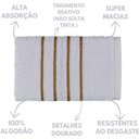 Ver imagem 5 de Jogo 5pçs 2 Banho + 2 Rosto + 1 Tapete P-banheiro 100% Algodão Alta Absorção - Branco