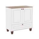 Ver imagem 2 de Gabinete para Banheiro 80cm Córdoba Yescasa Branco/Carvalho