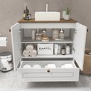 Ver imagem 4 de Gabinete para Banheiro 80cm Córdoba Yescasa Branco/Carvalho