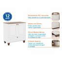 Ver imagem 5 de Gabinete para Banheiro 80cm Córdoba Yescasa Branco/Carvalho