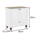 Ver imagem 3 de Gabinete para Banheiro 80cm Córdoba Yescasa Branco/Carvalho