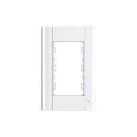 Placa Fame Modulare 4x2 para 3 Módulos Horizontais Branca