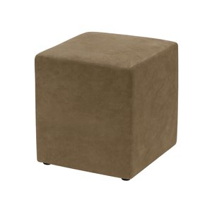 Kit 2x Puff Quadrado Decorativo:marrom Claro