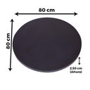 Ver imagem 2 de Tampo Redondo 80 cm (Largura) P25 Pandin MDP 2,50 cm (Altura) Cor Preto