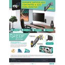 Ver imagem 6 de Suporte Articulado de Parede para Monitor, Elg, F410, de 17" a 34", até 9kg Pistão a Gás, Giro 360°