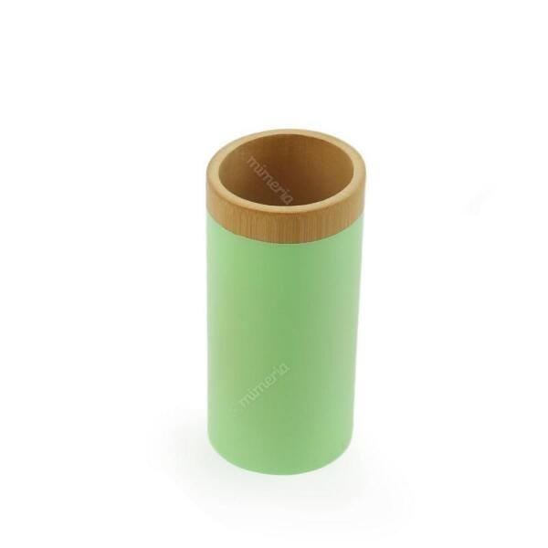 Kit de Utensílios de Bambu com Pote Soft 3 Peças Verde - 4