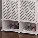 Ver imagem 3 de Guarda Roupa Vintage 6 Portas Modular Arara Cabideiro Organizador Estante Branca