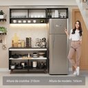 Ver imagem 6 de Armário de Cozinha Compacta 190cm Preto Reims Madesa 07