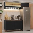 Ver imagem 1 de Armário de Cozinha Compacta 190cm Preto Reims Madesa 07