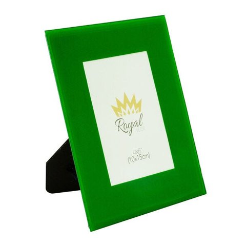 Porta-Retrato De Vidro 10X15Cm Verde