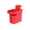Ver imagem 5 de Dispenser Para Detergente e Esponja 650ml - Ou - Vermelho