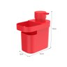 Dispenser Para Detergente e Esponja 650ml - Ou - Vermelho - 5
