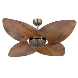 Ventilador de Teto Office Dunamis Bronze 4 Pás Rádica Imbuia 110V - 1