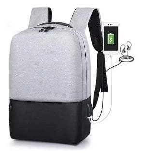 Mochila Bolsa com saída usb Impermeável 15.6 - 1