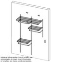 Ver imagem 2 de Roupeiro aramado quarto pequeno closet feminino solteiro 1,30 BR