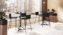 Ver imagem 6 de Mesa Bistrô Base Piramidal Dot D600 Plaxmetal Preta