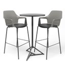 Ver imagem 5 de Mesa Bistrô Base Piramidal Dot D600 Plaxmetal Preta