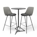 Ver imagem 4 de Mesa Bistrô Base Piramidal Dot D600 Plaxmetal Preta