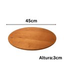 Ver imagem 3 de Prato Giratório Amadeirado Mdf Laminado Mesa de Jantar 45cm
