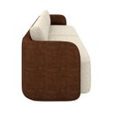 Ver imagem 6 de Sofá Living Sala de Estar Abel 240cm Bipartido Pés de Madeira Pu/linho Marrom/off White G33 - Gran B