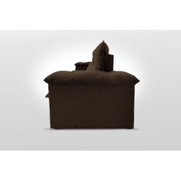 Sofá Retrátil/Reclinável Verona 2,30M Suede Velut Marrom com Molas No Assento - King House - 7