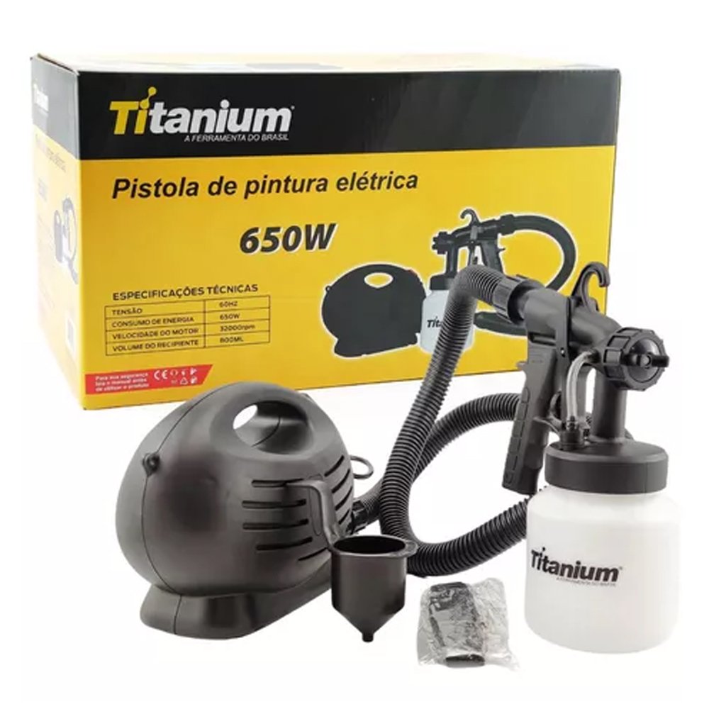 Pistola para Pintura Elétrica 800ml Titanium - 127v - 2