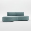 Ver imagem 2 de Sofá Orgânico Módulo Curvo Savana Boucle Azul Turquesa - Vimont Moveis