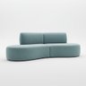 Sofá Orgânico Módulo Curvo Savana Boucle Azul Turquesa - Vimont Moveis - 2