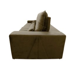 Sofá Retrátil/Reclinável Zurique 2,50M Suede Velut Bege com Molas No Assento - King House - 5