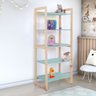 Estante Infantil Alta para Livros e Brinquedos Diversos 64x150cm Colorê Verde Menta - 1