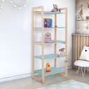 Ver imagem 1 de Estante Infantil Alta para Livros e Brinquedos Diversos 64x150cm Colorê Verde Menta
