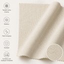 Ver imagem 5 de Sala de Jantar Mesa Atenas e 4 Cadeiras Dalia Madeira Maciça Tecido Linho Creme Móveis Mundial
