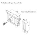 Ver imagem 2 de Fech. Sobrepor Lingueta Asa de Avião P/ Portão Correr 0336