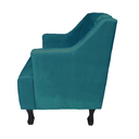 Ver imagem 3 de Poltrona Cadeira Decorativa Para Sala E Recepção Genesis Azul -LM DECOR