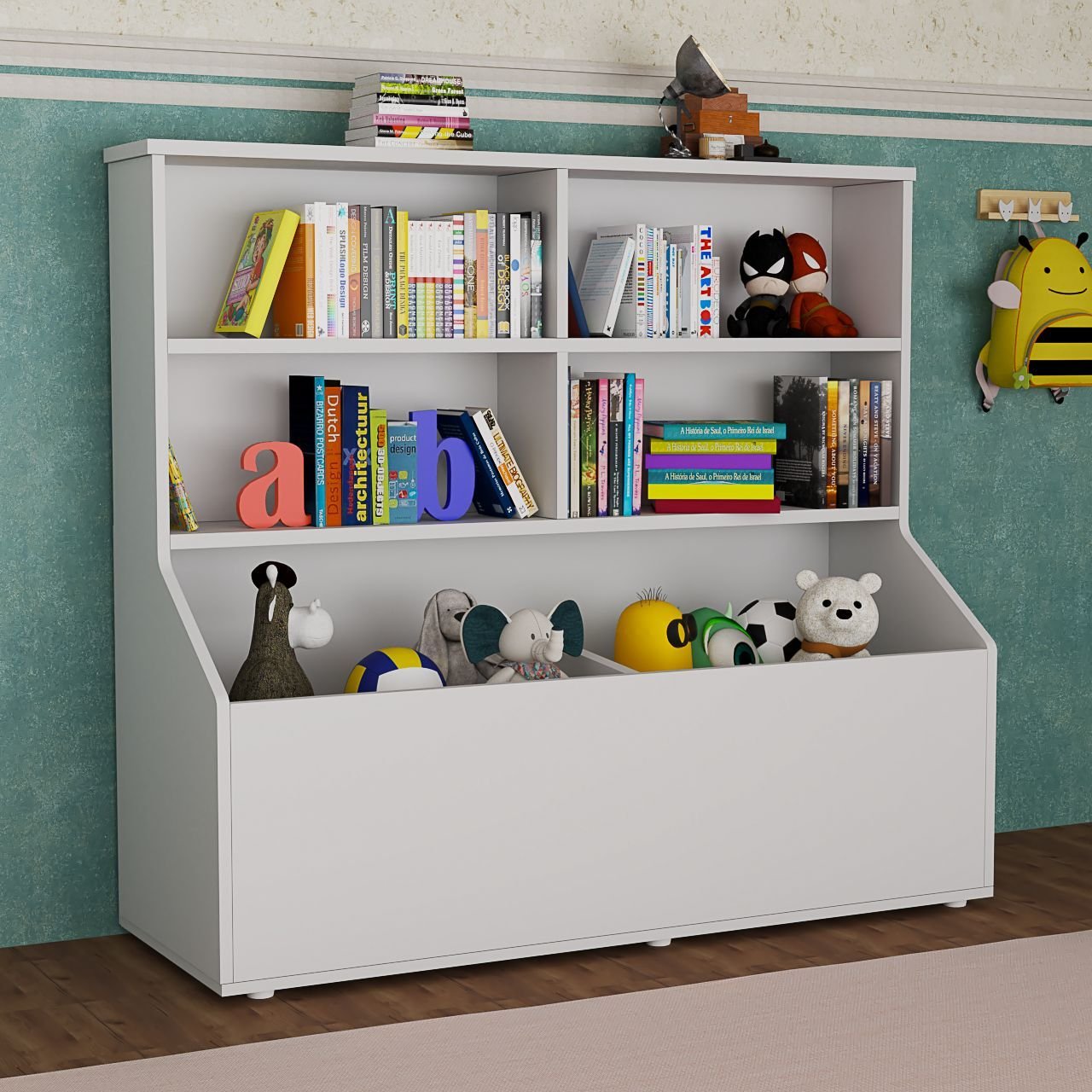 Estante Grande Aberta para Livros Organizador de Brinquedos Armário ...