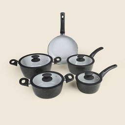 Jogo de Panela Volcano Indução Preto com 5 Peças - Brinox By A\casa - 1