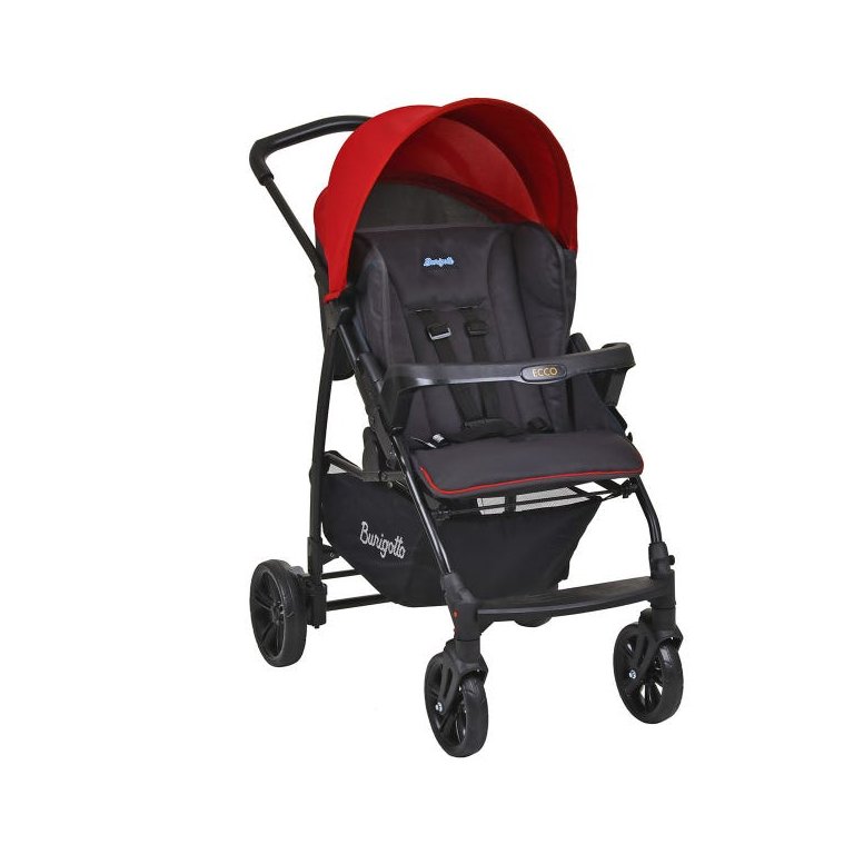 Carrinho de Bebê Passeio Reclinavel Nascimento Até 15 Kg Ecco Burigotto Vermelho