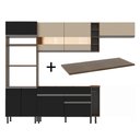 Ver imagem 1 de Armário de Cozinha Completa 290cm Rustic/Preto/Crema Safira Madesa 13