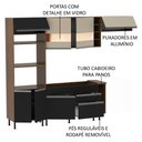Ver imagem 4 de Armário de Cozinha Completa 290cm Rustic/Preto/Crema Safira Madesa 13