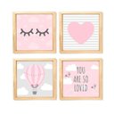 Ver imagem 1 de Kit com 4 Quadros Decorativos - Balão - Nuvens