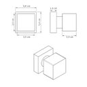 Ver imagem 5 de Kit Com 2 Acabamento Quadrado Registro 1/2 e 3/4 Volante C-80 Metal Preto Padrão Deca