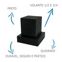 Ver imagem 3 de Kit Com 2 Acabamento Quadrado Registro 1/2 e 3/4 Volante C-80 Metal Preto Padrão Deca