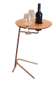 Ver imagem 3 de Mesa Auxiliar Igw com Suporte de Garrafa e Taças Tampo Cinamomo
