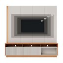 Ver imagem 4 de Estante Home Jordão para Sala de Tv até 75 Polegadas Off White Matte Freijó Colibri