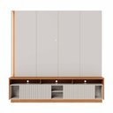 Ver imagem 1 de Estante Home Jordão para Sala de Tv até 75 Polegadas Off White Matte Freijó Colibri