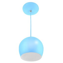 Kit 3 Pendentes Bola Pequena Alumínio 15cm Azul Bebê - 2