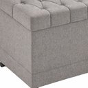 Ver imagem 5 de Puff Baú 140cm Hermione Linho Cinza - Sallar Home