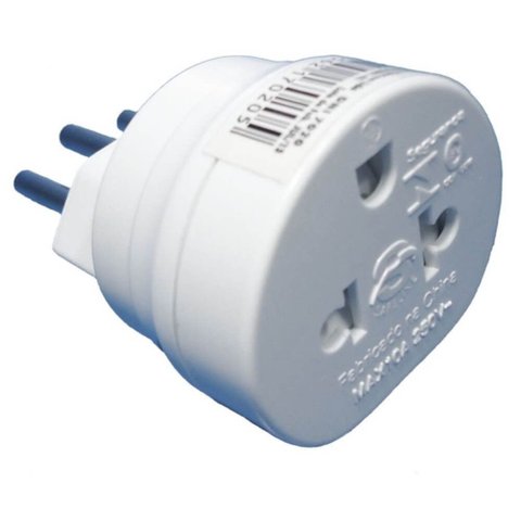 Adaptador com Proteção 2p+t - 7020 - Key West Adaptador C/protecao 2pinos/1terra Key W 7020.