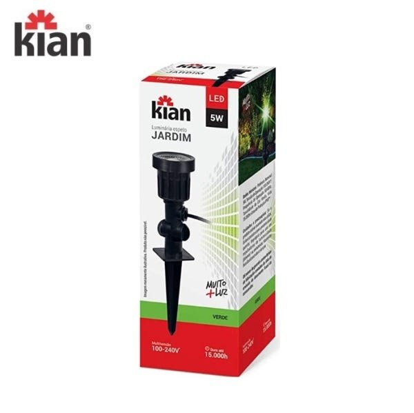 Luminária Espeto Jardim Kian Led 5w 3000k Branca Morna - 4