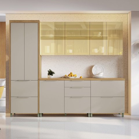 Cozinha 5 Peças 9 Portas Reflecta 100% MDF Mista
